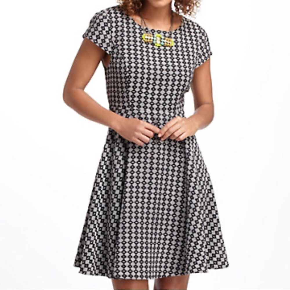 Like New Anthropologie Maeve Jacquard Circle Skirt Dress Size 8